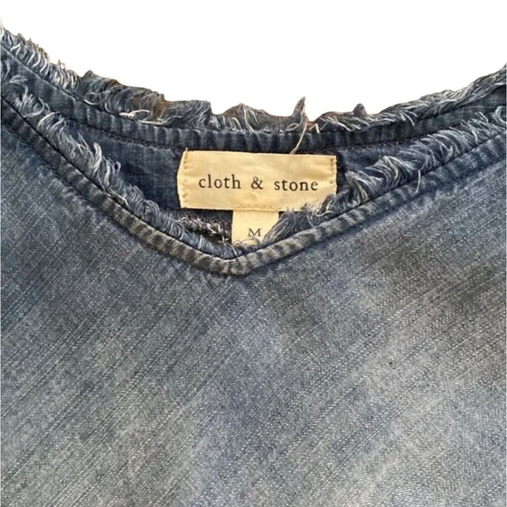 Cloth & Stone Frayed V-Neck Sleeveless Camisole Tank Women's Size Medium Excelle - Picture 7 of 7